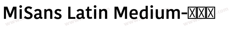 MiSans Latin Medium字体转换